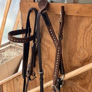 Chocolate buckstitch tack set